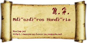 Mészáros Honória névjegykártya